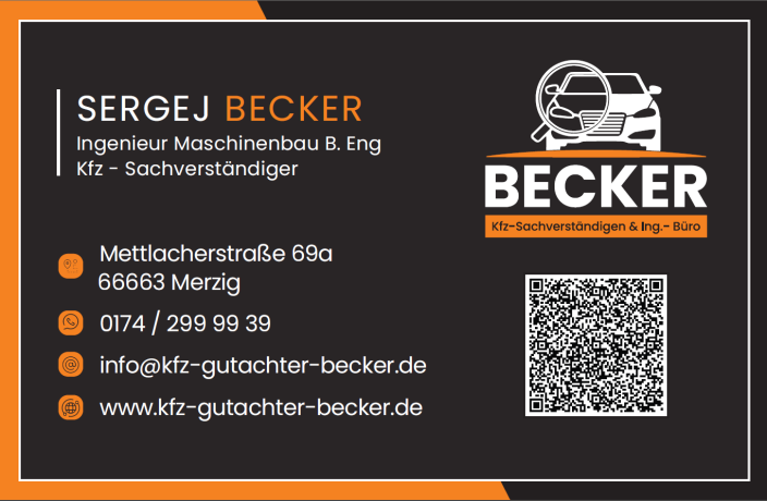 Beispielarbeit von Kfz Gutachter - Sachverständigen- und Ing. Büro Becker - veröffentlicht auf Gutachter.org